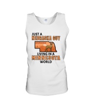 Nebraska Guy Living In Minnesota Unisex Tank tile