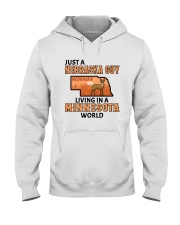Nebraska Guy Living In Minnesota Hooded Sweatshirt tile