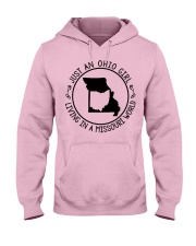 OHIO GIRL LIVING IN MISSOURI Hooded Sweatshirt front