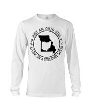 OHIO GIRL LIVING IN MISSOURI Long Sleeve Tee tile