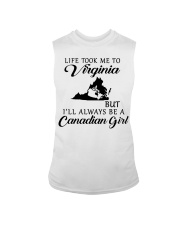 LIFE TOOK ME TO VIRGINIA BE A CANADIAN GIRL Sleeveless Tee tile