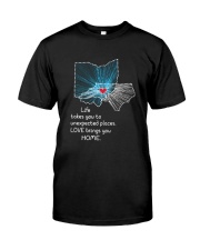OHIO NORTH CAROLINA LOVE BRINGS YOU HOME Premium Fit Mens Tee tile