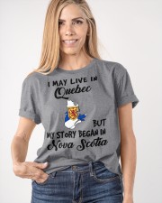 Began In Nova Scotia - Live In Quebec Classic T-Shirt apparel-classic-tshirt-lifestyle-front-100