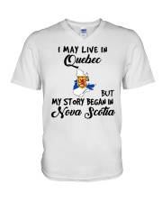 Began In Nova Scotia - Live In Quebec V-Neck T-Shirt tile