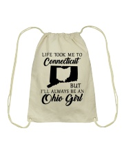 OHIO GIRL LIFE TOOK ME TO CONNECTICUT Drawstring Bag tile