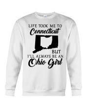 OHIO GIRL LIFE TOOK ME TO CONNECTICUT Crewneck Sweatshirt tile