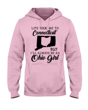 OHIO GIRL LIFE TOOK ME TO CONNECTICUT Hooded Sweatshirt front