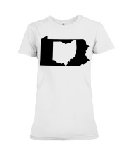 MAP OHIO IN PENNSYLVANIA Premium Fit Ladies Tee tile