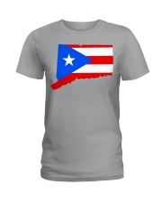 FLAG PUERTO RICO IN CONNECTICUT Ladies T-Shirt tile