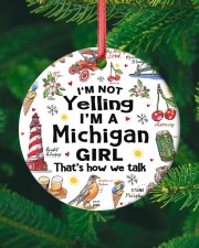 Michigan Girl Circle ornament - single (porcelain) custom-circle-ornament-single-porcelain-lifestyle-10