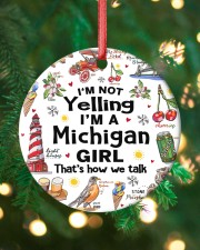 Michigan Girl Circle ornament - single (porcelain) custom-circle-ornament-single-porcelain-lifestyle-11