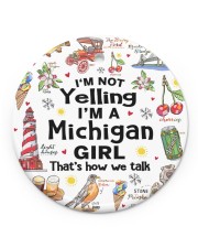 Michigan Girl Circle ornament - single (porcelain) front