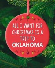 A Trip To Oklahoma Circle ornament - single (porcelain) custom-circle-ornament-single-porcelain-lifestyle-10