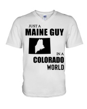 MAINE GUY IN COLORADO V-Neck T-Shirt tile