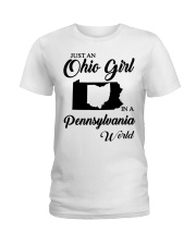 OHIO GIRL IN PENNSYLVANIA Ladies T-Shirt tile