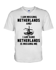 Netherlands Is Missing Me V-Neck T-Shirt tile