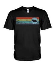 Circle Map Nebraska V-Neck T-Shirt tile