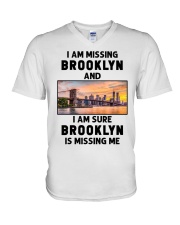 I Am Missing Brooklyn V-Neck T-Shirt tile