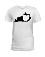 MAP OHIO IN KENTUCKY Ladies T-Shirt tile