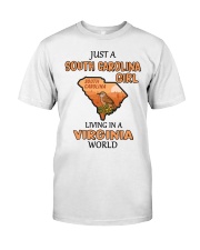 South Carolina Girl Living In Virginia Premium Fit Mens Tee tile