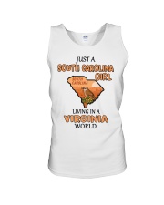 South Carolina Girl Living In Virginia Unisex Tank tile