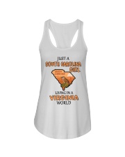 South Carolina Girl Living In Virginia Ladies Flowy Tank tile