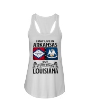 Began In Louisiana - May Live In Arkansas Ladies Flowy Tank tile