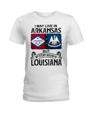 Began In Louisiana - May Live In Arkansas Ladies T-Shirt tile