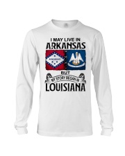 Began In Louisiana - May Live In Arkansas Long Sleeve Tee tile