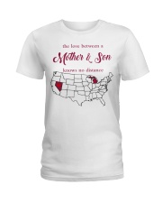 THE LOVE MOTHER AND SON MICHIGAN NEVADA Ladies T-Shirt tile