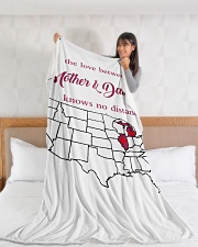 THE LOVE MOTHER AND DAUGHTER MICHIGAN ILLINOIS Large Fleece Blanket - 60" x 80" aos-coral-fleece-blanket-60x80-lifestyle-front-11