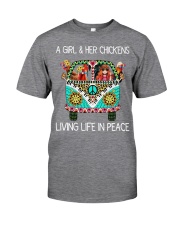 A Girl And Her Chickens Classic T-Shirt front