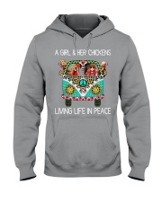 A Girl And Her Chickens Hooded Sweatshirt tile