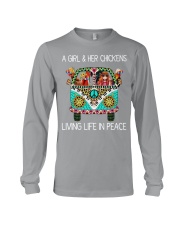 A Girl And Her Chickens Long Sleeve Tee tile