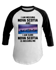 I Am Missing Nova Scotia Baseball Tee tile