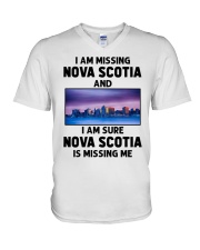 I Am Missing Nova Scotia V-Neck T-Shirt tile