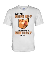 Ohio Guy Living In Kentucky V-Neck T-Shirt tile