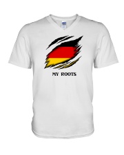 Flag Germany My Roots V-Neck T-Shirt tile