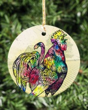 Chicken Circle ornament - single (porcelain) aos-circle-ornament-single-porcelain-lifestyles-02