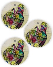 Chicken Circle Ornament (Wood tile