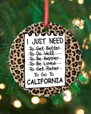 I Just Need To Go To California Circle ornament - single (porcelain) custom-circle-ornament-single-porcelain-lifestyle-11