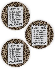 I Just Need To Go To California Circle Ornament (Wood tile