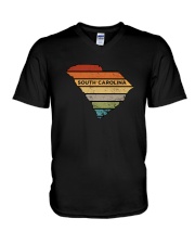 Retro South Carolina V-Neck T-Shirt tile