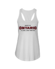 Made In Ontario A Long Long Time Ago Ladies Flowy Tank tile