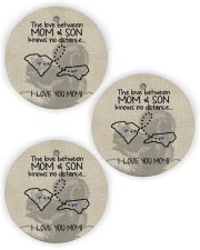 The Love Mom Son North Carolina South Carolina Circle Ornament (Wood tile