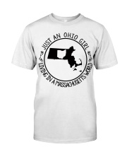 OHIO GIRL LIVING IN MASSACHUSETTS Classic T-Shirt tile