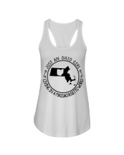 OHIO GIRL LIVING IN MASSACHUSETTS Ladies Flowy Tank tile