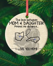 The Love Mom Daughter North Carolina Ohio Circle ornament - single (porcelain) custom-circle-ornament-single-porcelain-lifestyle-10