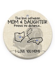 The Love Mom Daughter North Carolina Ohio Circle ornament - single (porcelain) front