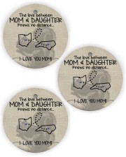The Love Mom Daughter North Carolina Ohio Circle Ornament (Wood tile